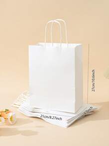 1/6/12 chiếc Túi giấy Kraft, Túi quà Giáng sinh, Túi gói quà có quai xách, Thích hợp làm Túi quà giấy Kraft, Ngày lễ, Năm mới, Đám cưới, Túi đựng kẹo sinh nhật, Túi đựng quà tặng dự tiệc - trắng - Xem 7