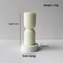 1 szt. Geometryczna świeca sojowa w kształcie cylindra i stożka, zapach białej francuskiej wanilii, prezent dla najlepszej przyjaciółki, prezent ślubny dla niej, świąteczna dekoracja w kształcie stożka, zapachowa dekoracja domu - Wielokolorowe - Zobacz 16