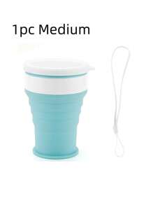 2pcs/1pc Foldable Silicone Water Cup, Portable Outdoor Travel Folding Cup, Student Coffee Mug, Plastic Cup, Collapsible & Carry-On, Suitable For Travel, School, Party, Guest Reception - Multicolor - View 16