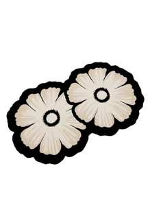 Floral DiatomaceousEarth Non-Slip Bath Mat-SuperAbsorbent, Quick-Dry, Soft Shower Rugwith Strong Adhesion, Easy To Clean.Decorative Black And Cream Floor Matfor Bathroom.Bathroom FloorMat|Floral Pattern Mat|SoftDiatomaceous Earth.Bathroom Rug - Multicolor - View 13