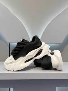 Zapatillas de elevación casual para exteriores con suela gruesa, transpirables y ligeras, de estilo elegante y moderno para hombres