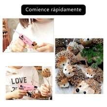 Pistola de Silicona Caliente USB 12W, 30 Barras de 7mm Incluidas, Color Rosa - ¡Perfecta para Manualidades y Reparaciones - Rosa - Ver 7