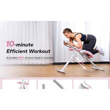 Adjustable Ab Trainer Machine With LCD Monitor, Foldable Ab Exercise Machine For Abs, Arm, Leg, Buttocks Shaper, Core & Ab Trainer At Home Gym,  Workout Equipment