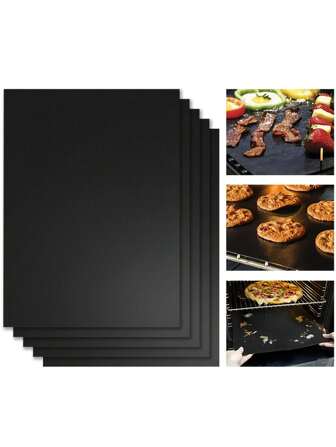 1pc Non-Stick Pan Liner Barbecue Mat, Reusable Mat Electric And Gas Ovens - Heat Resistant, BPA And PFOA Free - Easy To Clean Oven Protector, Dishwasher Friendly - Kitchen And Barbecue Accessories