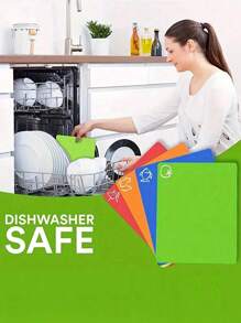 1 Stück extra dicke flexible Schneidmatte zum Kochen, Kunststoff Schneidebrett Set für die Küche, rutschfestes Schneidebrett mit farbigem Futter, flexibles Schneidebrett, für Küche, Kunststoff Schneidebrett, rutschfestes Schneidebrett für Fleisch und Gemüse, Outdoor Camping Schneiden
