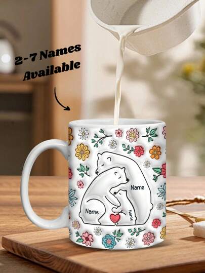 Tazas personalizadas para el Día de la Madre, tazas de café con nombre personalizado, tazas con flores personalizadas, tazas de aniversario con texto personalizado, regalos de inauguración de la casa, regalos del Día de San Valentín, regalos de aniversario, regalos del Día de la Madre, el regalo ideal para mamá, el regalo único para la esposa, el regalo perfecto para la madre, un regalo personalizado para ella, multifuncional, ajustable, altamente decorativo