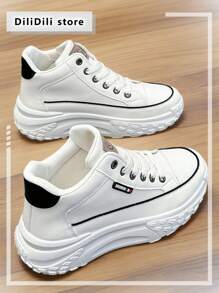 女士休闲运动鞋、平底运动鞋、运动跑鞋 - 米色 - 查看 2