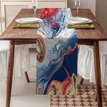 [Nature-Inspired Design] Vibrant Colored Spring Table Runner - Polyester Decor, Suitable For Indoor/Outdoor Dining, Multiple Sizes, Great For Family Gatherings And Seasonal Celebrations - Multicolor - View 66