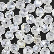 100pcs 8mm Multi-Colored Faceted Czech Glass Round Crystal Beads - Suitable For DIY Jewelry, Charm Necklaces And Bracelet Making