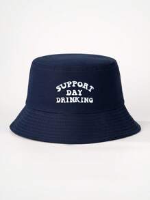 1pc Unisex Embroidered "Support Day" Bucket Hat, Breathable All-Match Sun Protection Casual Outdoor Wear - Bucket Hat - View 11