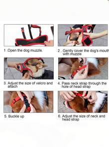 Adjustable Reflective Soft Nylon Dog Muzzle For Small Dogs - Breathable Mesh Anti-Bite & Anti-Chew Mouth Cover With Reinforced Strap For Training & Anxiety Relief - Allows Drinking & Panting While Preventing Biting - Multicolor - View 9