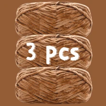 3 Packs 300g (100g*3) High Quality Velvet Chenille Yarn, Soft & Fine Texture, Skin-Friendly & Warm, Non-Shedding, Suitable For Knitting Sweaters, Coats, Slippers, Hats And DIY Handicrafts - 3-pc - View 17