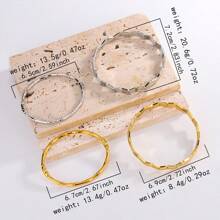 1pc Titanium Steel Non-Fading Gold Color Bamboo Knuckle Bangle Bracelet, Minimalist Fashion Cuff Bracelet