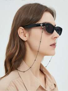 1 buc lanț pentru ochelari în stil elegant și minimalist, ramă metalică antiderapantă la modă, colier la modă pentru ochelari, suport pentru ochelari - Multicolor - Vizualizare 2