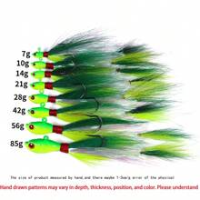 HENGJIA 1pc Jig Head Sea Fishing Wobbler Bait Multicolor Trout Bass Jig Fishing Head Hook Fishing Bucktail Jig Fishing Accessories