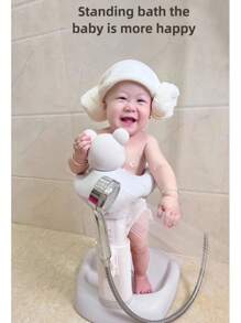 Baby Stehdusche Gadget, Baby- und Kleinkind-Duschablage Anti-Fall und Anti-Rutsch, Baby-Gesäß-Duschgadget Stützablage