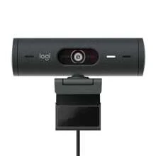 Logitech Brio 505 Kamera mit magnetischem Befestigungsclip, 1080P 4MP HD-Kamera, Mikrofon mit Rauschunterdrückung, integrierte drehbare Sichtschutzabdeckung, geeignet für Videokonferenzen und Online-Unterricht, schwarz