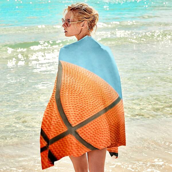 Independent Packaging, Multiple Sizes To Choose From, A Sports Towel Full Of Extreme Sports Atmosphere, Strong Water And Sweat Absorption, Exquisite Basketball Pattern, Ultra-Fine Fiber, Rectangular Soft Towel Portable, Suitable For Year-Round Travel And Outdoor Sports, Vacations, Games, Beaches, Swimming Pools, Adult Yoga Use