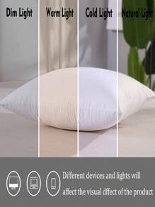 1pc White Throw Pillow Insert, Soft & Skin-Friendly Classic Style Cushion, Luxurious Pillow For Sofa, Living Room, Bedroom Decoration, Machine Washable