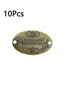 金属复古标签 DIY 包包衣服帽子缝纫标签服装配饰复古银青铜合金标签包包 DIY 配饰手工制作字母标签纽扣合金吊坠标签纽扣用于 DIY 珠宝制作缝纫服装装饰，金属纽扣标签吊坠 DIY 工艺手工制作配件工艺装饰手工服装配饰装饰 DIY 手工服装标签，DIY 珠宝配饰吊坠