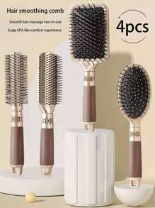 Conjunto com 3 peças: Pente de Almofada de Ar Quadrado + Pente de Almofada de Ar Redondo + Pente Alisador. 1 Peça Pente, Pente para Penteado, Pente para Corte de Cabelo, Pente Alisador, Pente de Almofada de Ar, Pente de Cauda Pontiaguda, Pente de Massagem, Massageador de Couro Cabeludo, Desembaraçador para Cabelos Grossos/Encaracolados/Finos/Longos/Curtos, Úmido e Seco, Pente de Almofada de Ar Anti-Estático Unissex, Escova de Cabelo de Plástico com Massagem Anti-Estática, Cuidados Práticos com os Cabelos, SPA, Massagem de Cabeça em Casa, Escova Alisadora