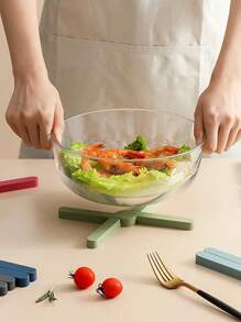 1 tấm lót cách nhiệt gấp gọn hình chữ thập, chất liệu TPR (cao su nhiệt dẻo), tấm lót gấp, tấm cách nhiệt có thể gấp lại, tấm lót cách nhiệt cho nồi chảo cốc chén đĩa trong nhà bếp, tấm lót bàn ăn, tấm lót nồi gấp chữ thập, tấm lót cách nhiệt sáng tạo. - Nhiều màu - Xem 3