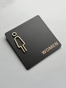 Placa de señalización acrílica 3D autoadhesiva de alta calidad de 1/4 piezas para baño, inodoro, aseo, para hombres/mujeres, aplicable a múltiples escenarios, moda de alta definición, resistente al desgaste, guía clara, para decoración del hogar y oficina, fácil instalación con adhesivo integrado