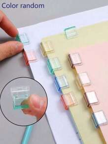 10/50/100/150 Stück Candy-farbene Druckclips, Clips gegen Kräuselung, Druck-Zieh-Clips, transparente Clips, A4 Papier-Büroklammern