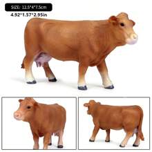 Modelo de animal de fazenda de simulação, brinquedo de estátua de vaca, modelo de vaca holandesa, presente de aniversário para crianças, brinquedo de Natal para crianças pequenas