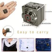 1 pezzo Fotocamera compatta ultra grandangolare mini con visione notturna a infrarossi, rilevamento del movimento - Portatile, controllo touch, batteria ricaricabile, adatta per sport all'aperto e fotografia aerea, fotocamera per sport all'aperto | Fotocamera con obiettivo circolare | Fotocamera con schermo touch
