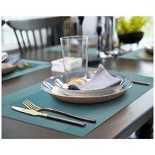 4/8pcs Heat Resistant Placemats, Outdoor Foldable Stain Resistant Coffee Mat, Non-Slip Place Mats For Dining Table, Waterproof Wipeable Thickened PVC Vinyl Woven Table Mats, Easy To Clean Machine Washable Wipeable Durable Kitchen Accessories, Home Party Decorations, For Camping Hiking Mountain Climbing Hiking Fishing Park Backyard And Car RV Travel