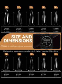 250/500/600pcs Soft Gel Tip Box Natural Or Sculpted Ballet/Coffin/Almond/Square Fake Nails Front Ultra-Thin End Thickened Hard Full Cover Nail Tips Premium Quality Press On Nails Nail Supplies