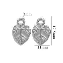 5 Pieces Of 304 Stainless Steel 18k Gold-Plated Vintage Rose Pendant Necklace And Bracelet With Titanium Steel Heart Heart Shape DIY Waterproof Leaf Pendant - Pendant - View 38
