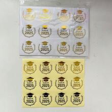 36/60/120pcs Graduation Stickers, Class Of 2025 Congratulations Graduates, Gold Foil Graduation Labels, For Hats, Gift Bags, Gift Boxes, Packaging Bags, Envelopes, Cards, Party Favors, Graduation Stickers, Graduation Labels, Graduation Party, Back To School - Multicolor - View 8