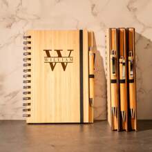 Customized Wooden Music Score Notebook, Personalized Wooden Notebook, Personalized Diary, Birthday Gift - Multicolor - View 5