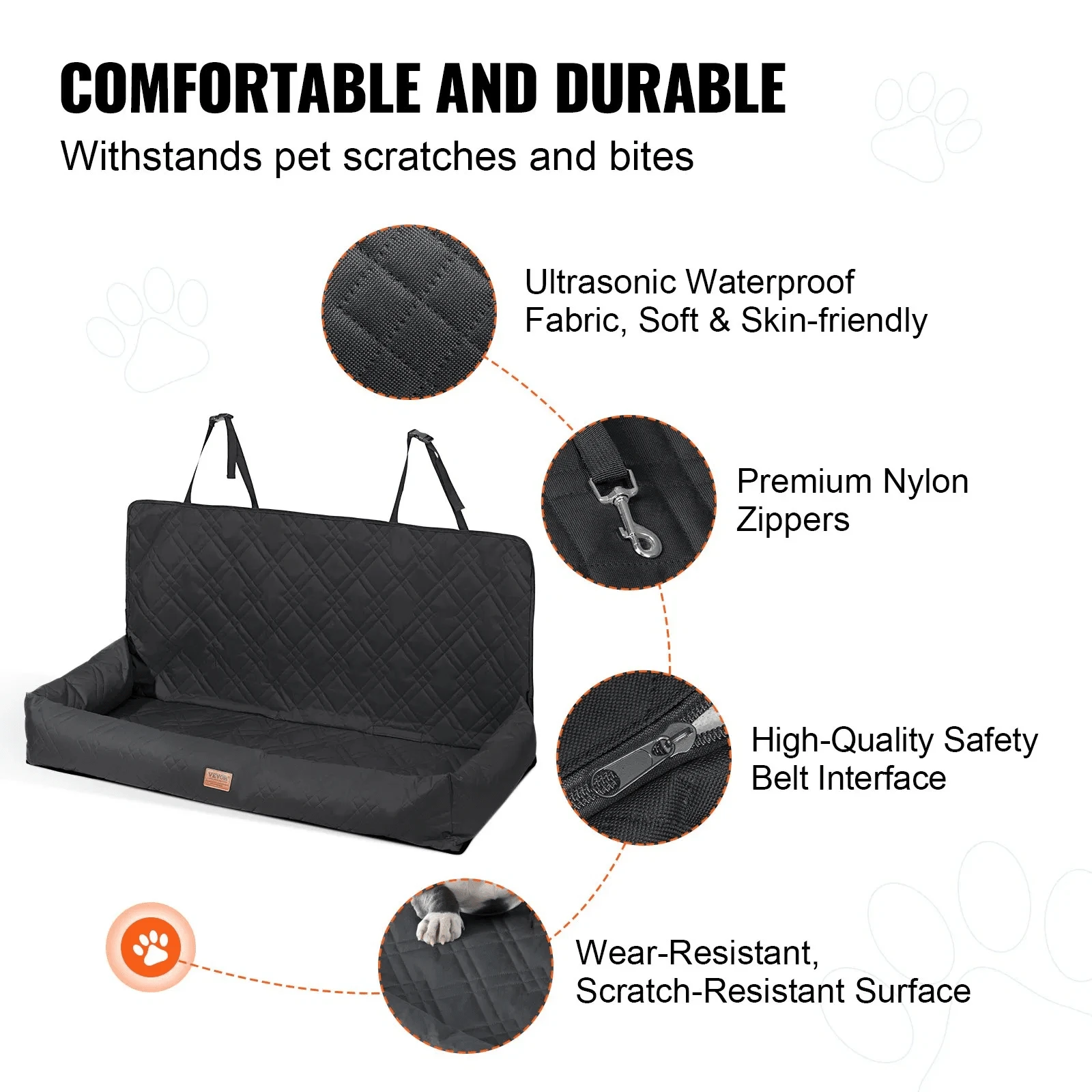 Car Seat Pet Car Seat For Medium Large Dog Up To 100 Lbs Black - màu đen - Xem 1