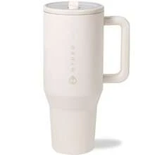 Leak-Proof Insulated Tumbler With Flip Straw & Cup Holder Fit Flasks Lid - 粉紅沙灘 - 查看 7