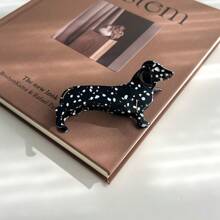 New Funny Cartoon Dachshund Acetate Hair Clip, Versatile Claw Clip For Ponytail, Backview Hairstyle, Girls, Ornaments, Gifts,Hair Accessories,Hair Claw,Claw Clips,Hair Clutch,Hair Jaw Clip Fall Winter For Vacation Outfits Woman