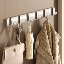 1pc Heavy Duty Folding Wall Hook Organizer - Durable & Space-Saving - Multipurpose Coat, Towel, Key & Cloth Holder - Easy Mount For Bathroom, Back Door & Closet Use,1pc Over The Door Hanger With Hook - 多色 - 查看 18