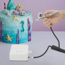 Breeze Airbrush Kit – Adjustable Pressure, 7cc Liquid Cup,  For Nail Art, Cake Decoration & Painting Projects - White - View 1