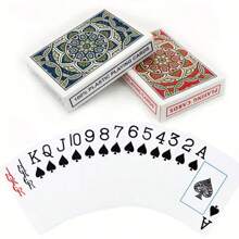 1 Juego (54 piezas) de Naipes de PVC de Alta Gama, Bridge; Juegos de Cartas Divertidos, Naipes de PVC de Alta Estética, Juegos de Mesa Cartas Mágicas, Cartas Gruesas Antideslizantes Impermeables y Antipliegue, Juegos de Cartas Divertidos, Fáciles de Barajar
