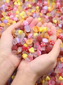 50 件微型树脂卡通风格野生蘑菇雕像，适用于创意微景观装饰、苔藓和绿色植物 DIY 户外花园装饰、学校用品、返校 - 彩色 - 查看 7