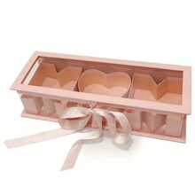 1 Stück transparente Fenster-Geschenkbox in Mutterform, Pappblumenbox für Blumen, Schokolade, Erdbeeren, Süßigkeiten, Schmuck, Rosenstrauß, Geschenk für Mutter (Blumen nicht enthalten)