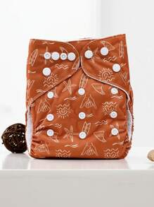 1PC Adjustable Reusable Pocket Cloth Diaper Super Absorbent Cloth Nappies Fit 3-15kg Babies - Multicolor - View 3