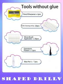 novani 235Pcs/Box Shining DIY Teeth Gems Kit,Fashionable Gems For Teeth,Professional Tooth Gems,Teeth Jewels Crystal Reflective Tooth Gems For Teeth Starter Kit - Multicolor - View 6