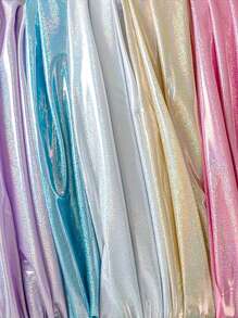 1pc Holographic Iridescent Knitted Fabric With Glitter All-Over Fingerprint Pattern, Suitable For Stage Performance Costumes, Photography Backdrops - Multicolor - View 7