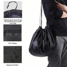 1 件套海滩收纳袋、便携式潜水服更换垫、抽绳泳衣干燥袋、快速更换游泳和冲浪装备收纳袋，配有可调节肩带，适用于冲浪露营度假海滩活动、海滩清洁配件、海滩必需品、泳池浮板