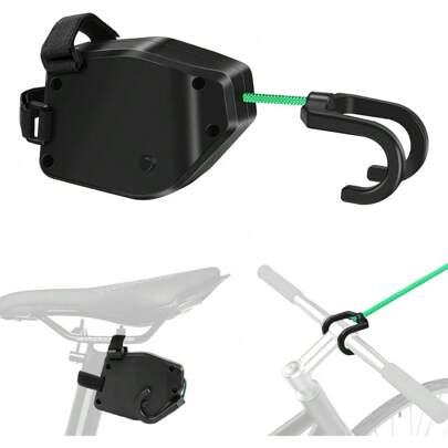 Fahrrad-Abschleppseil, einziehbares Fahrrad-Abschleppseil, 2,5 m Fahrrad-Zugseil, Doppelhaken-Design-Zugseil, Zugsystem, Zugseil-Zubehör für MTB-Bike, Tragfähigkeit 500 lbs