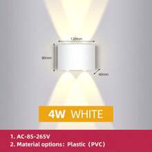 CANMEIJIA Đèn tường LED chống nước, Công suất phát quang cao 3000/4000/6500K, Đèn chiếu sáng ngoài trời bằng nhôm/nhựa, Xếp hạng IP65, 85V-265V, Thích hợp cho Sân, Cầu thang, Đường phố, Khu vực trong nhà, Nhà bếp, Phòng ngủ, Hành lang - đèn tường kính thiên văn - Xem 13