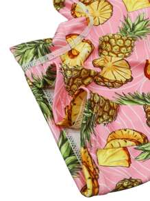 1 Pc Men's Stylish Pineapple Pink Sweatpants With Comfortable Soft Mesh Lining And Long-Leg Boxers